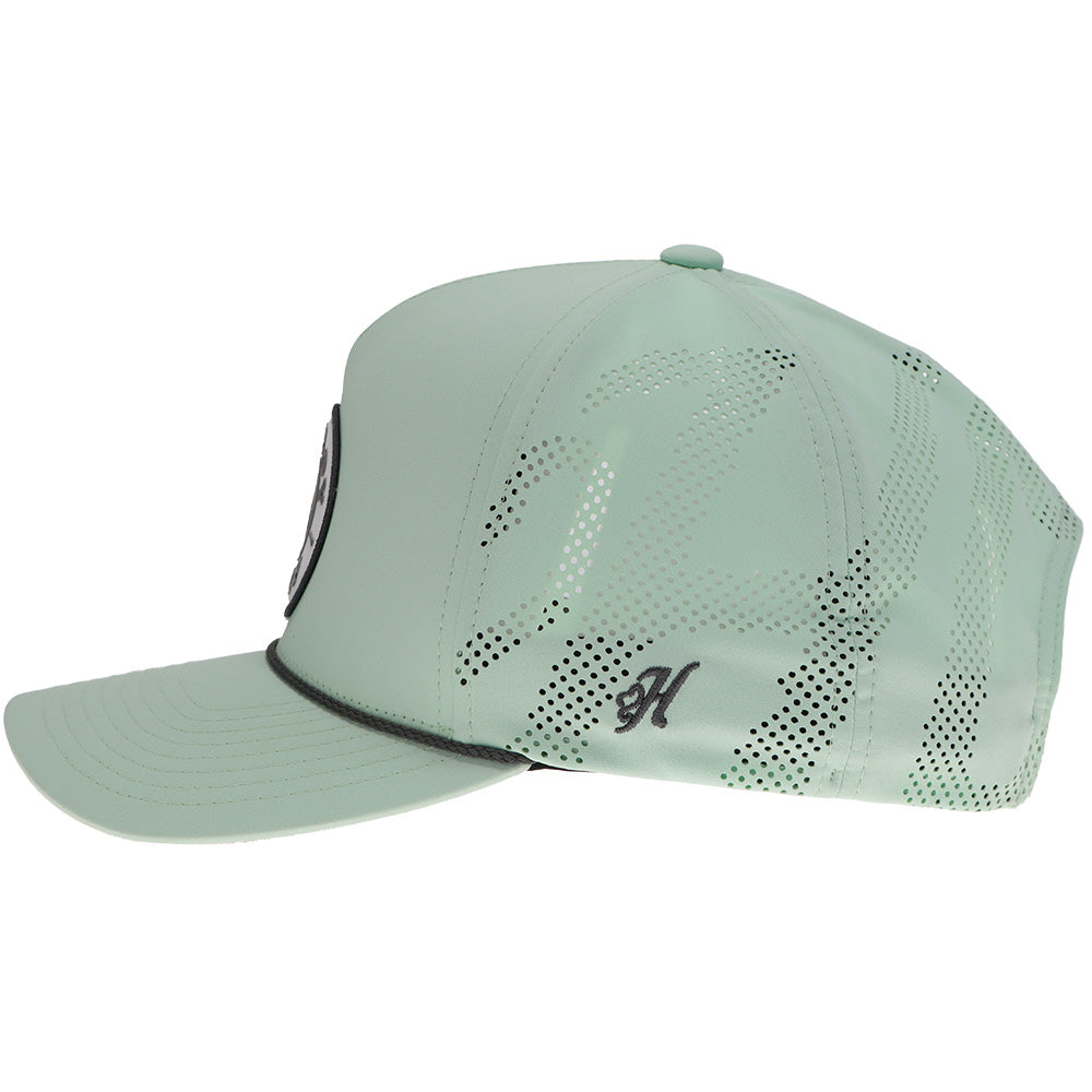 "Draw" Hat Mint w/White & Black Circle Patch