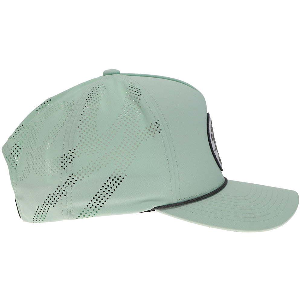 "Draw" Hat Mint w/White & Black Circle Patch