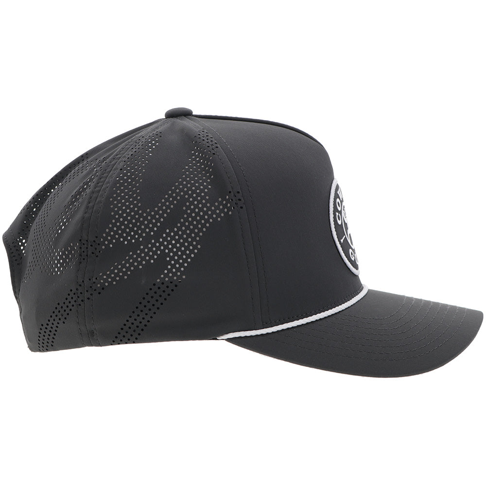 "Draw" Hat Charcoal w/Black & White Circle Patch