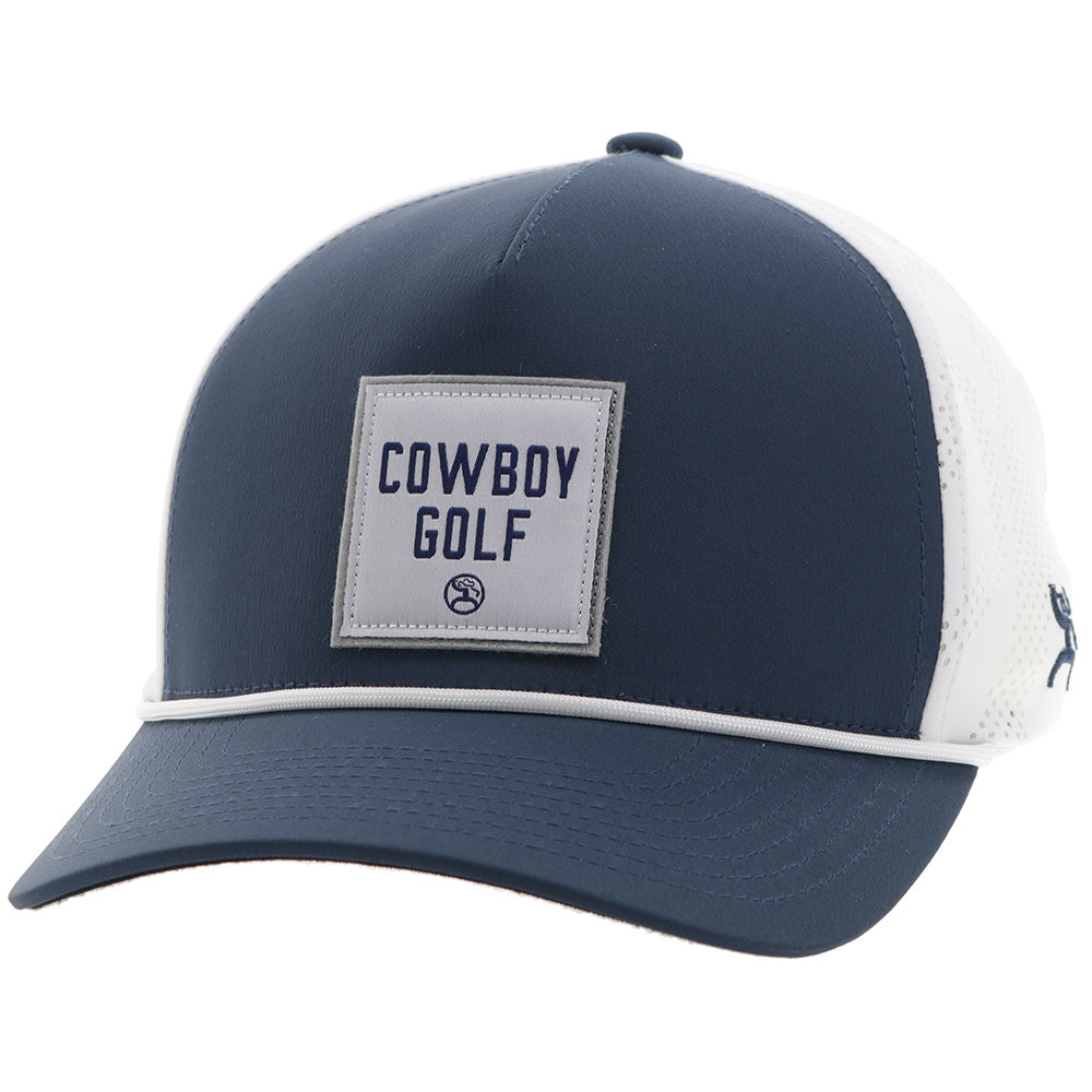 "Backswing" Hat Navy/White w/ Square Patch