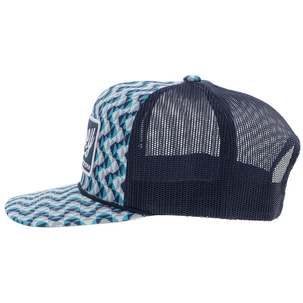 "Lakota" Hat Turquoise /Navy w/Pattern