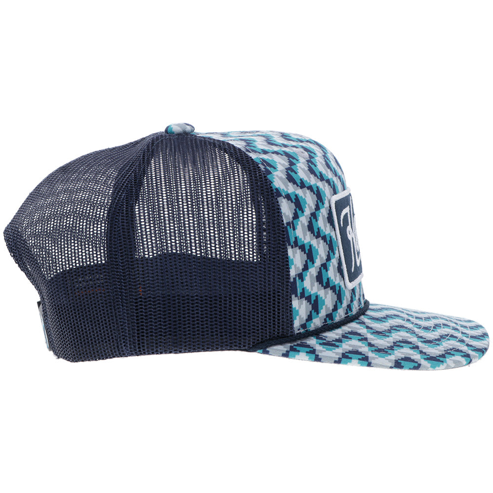 "Lakota" Hat Turquoise /Navy w/Pattern