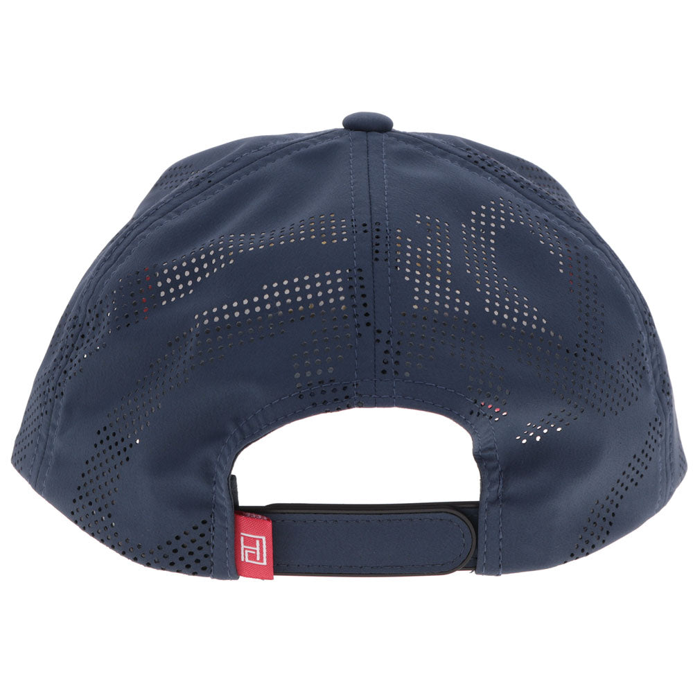 "Cowboy Golf" Hat Navy & Red w/ Gold Stitching