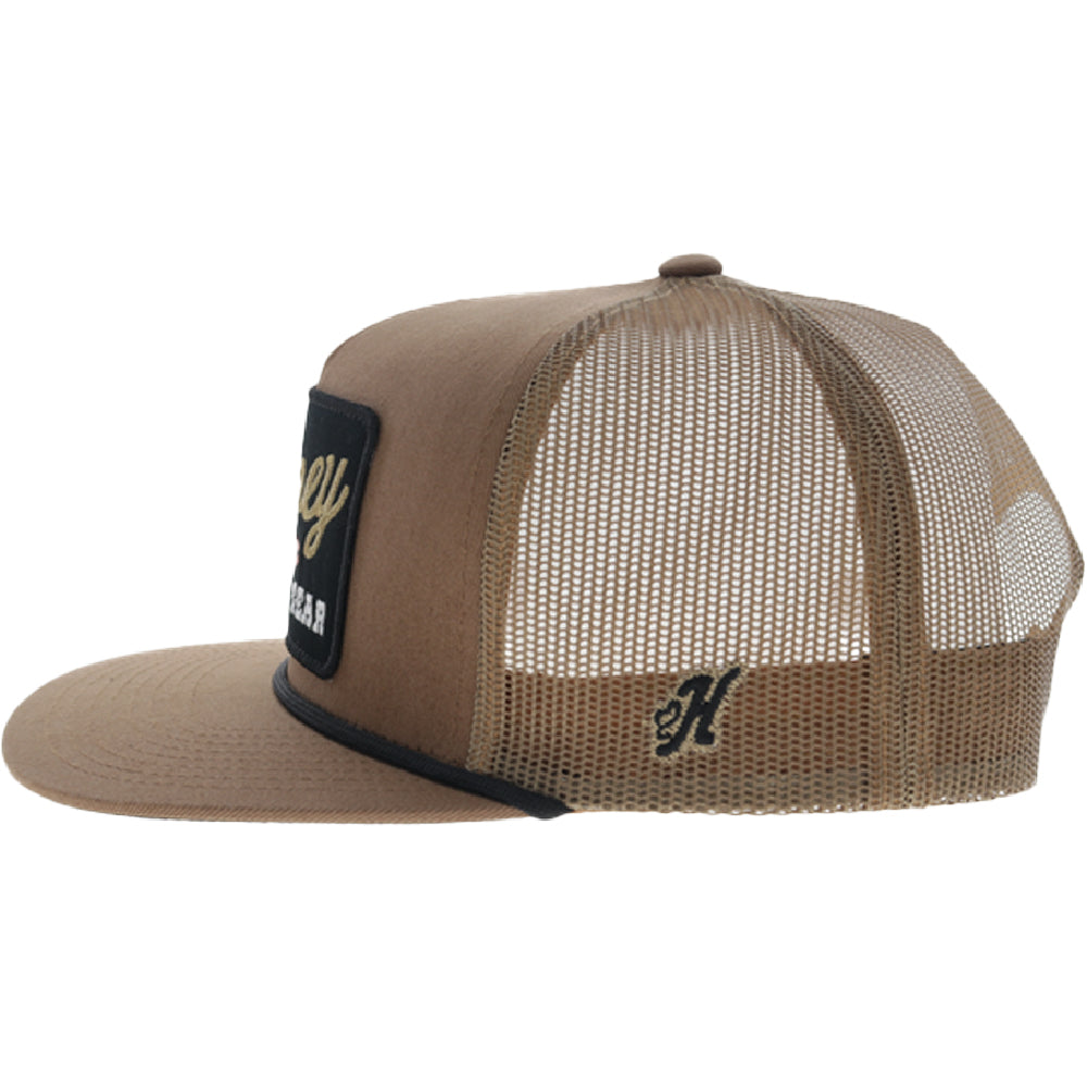 Tap 5-Panel Trucker Snapback Hat Tan