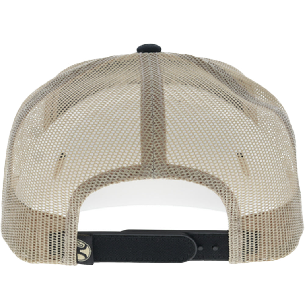 Buckin' Hard 5-Panel Trucker Snapback Hat Black