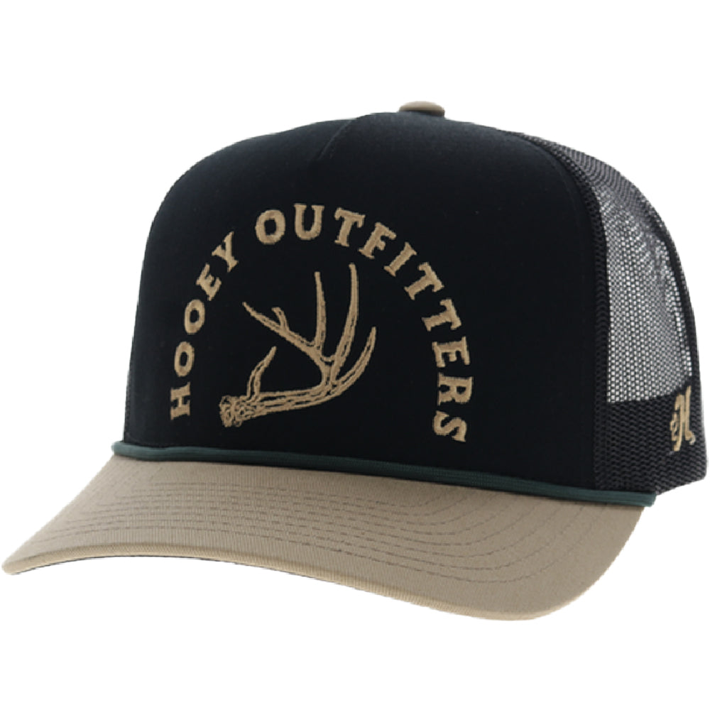 Shed 5-Panel Trucker Snapback Hat Black/Tan