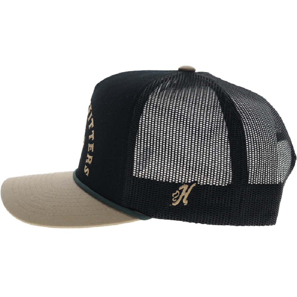 Shed 5-Panel Trucker Snapback Hat Black/Tan