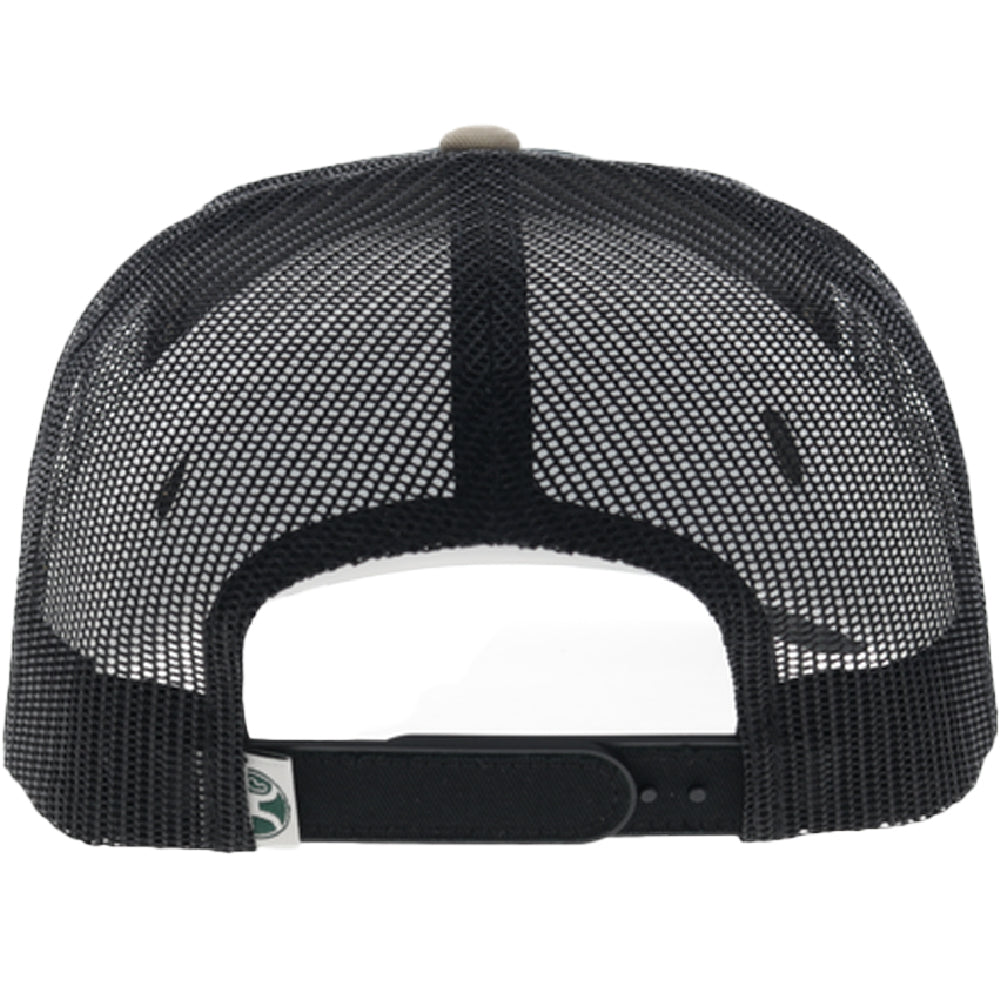 Shed 5-Panel Trucker Snapback Hat Black/Tan