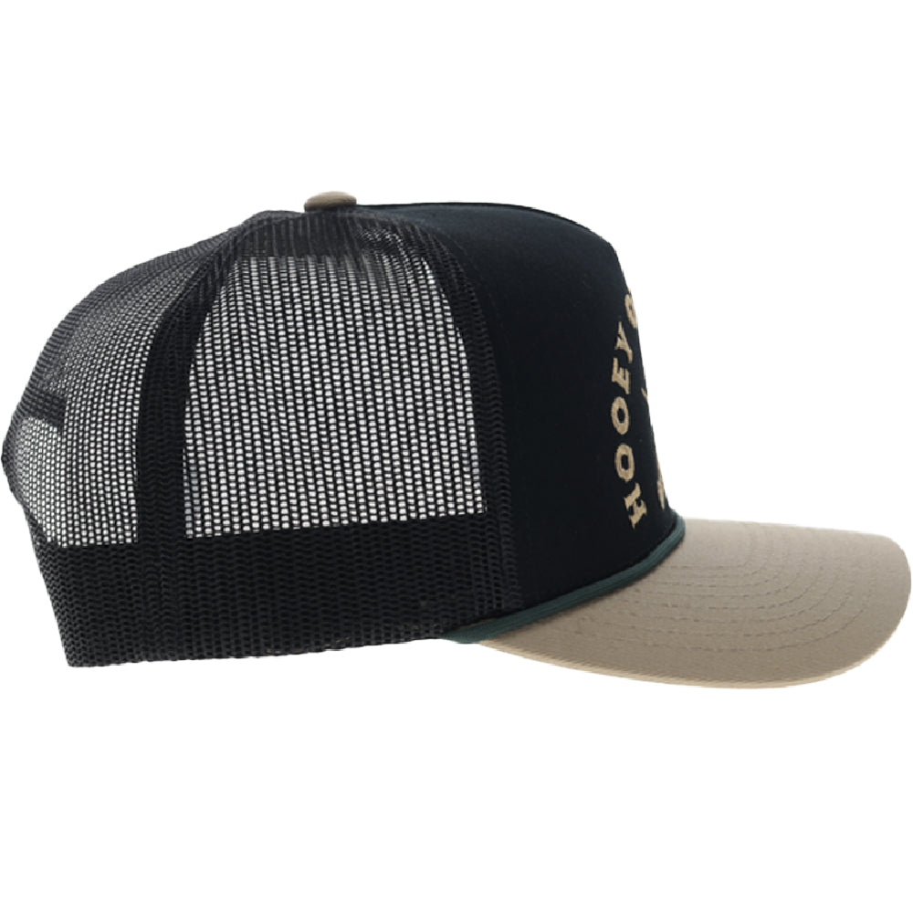 Shed 5-Panel Trucker Snapback Hat Black/Tan