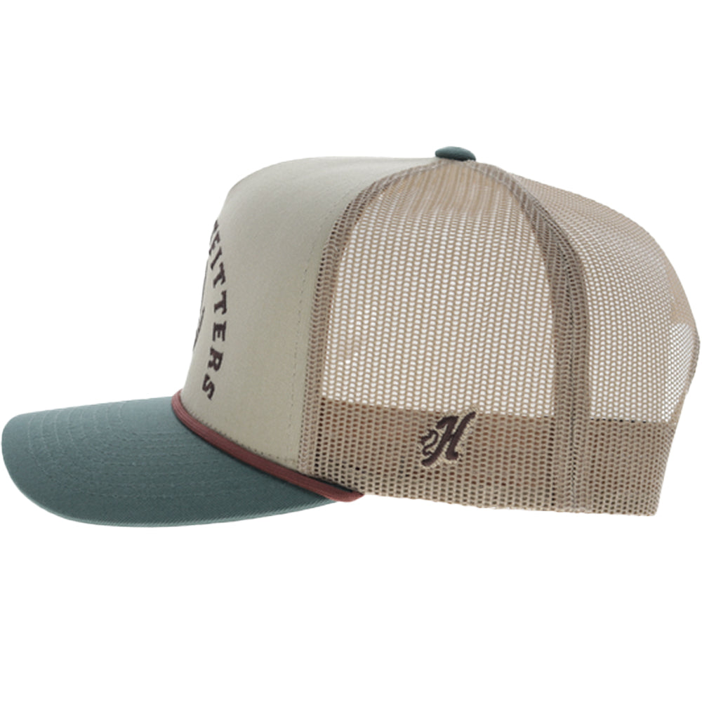 YOUTH Shed 5-Panel Trucker Snapback Hat Tan/Green