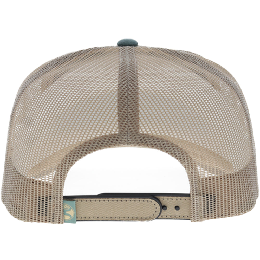 Shed 5-Panel Trucker Snapback Hat Tan/Green