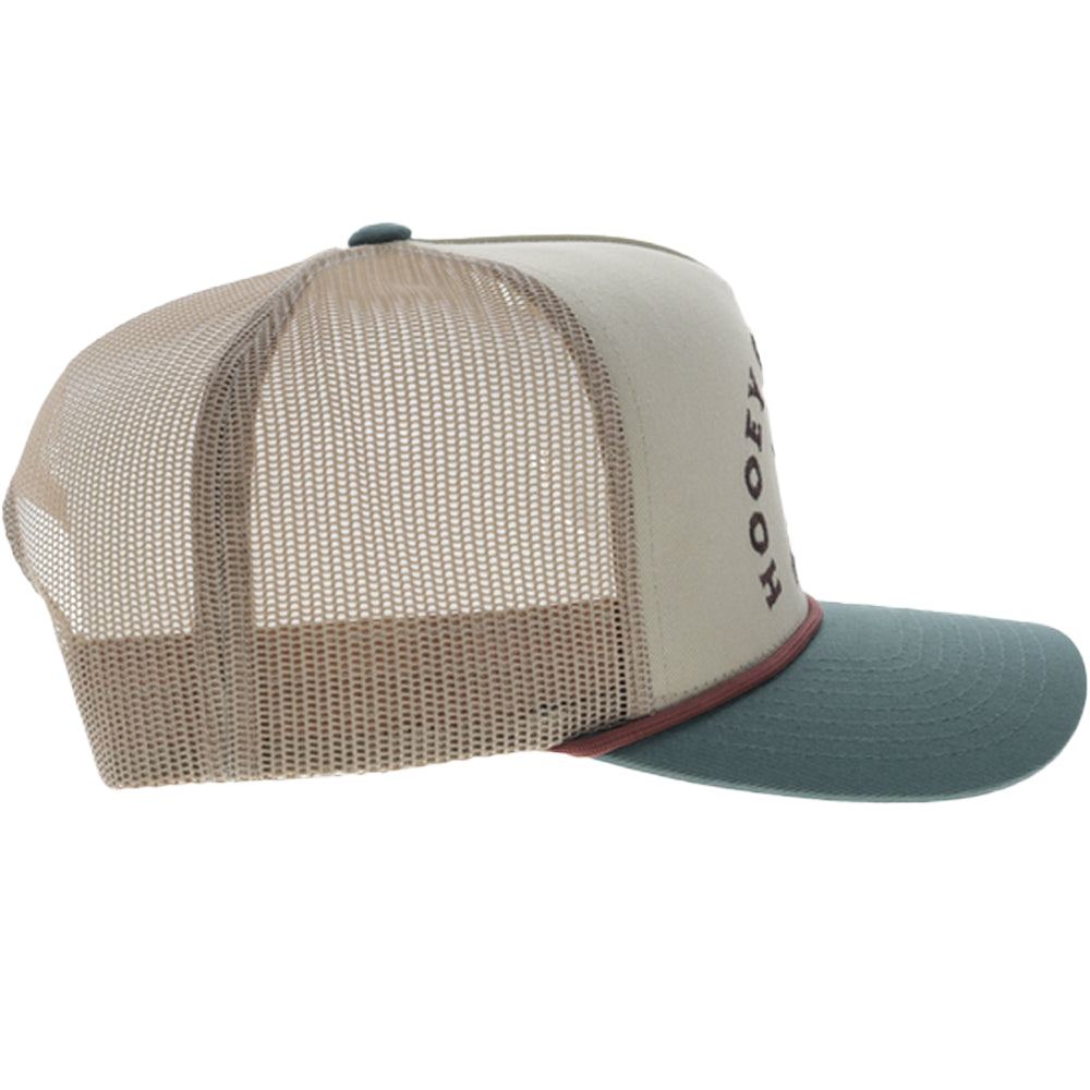 YOUTH Shed 5-Panel Trucker Snapback Hat Tan/Green