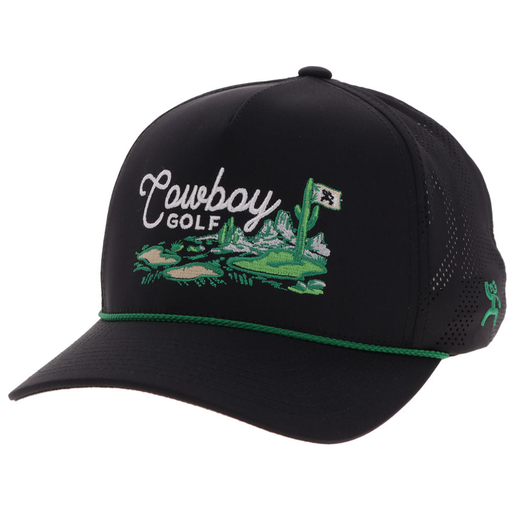"Hooey Hills" Hat Black w/Golf Course Landscape
