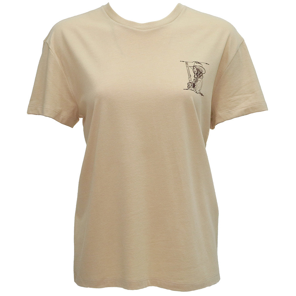"Hooey Bandita" Tan w/Brown Out Logo T-shirt