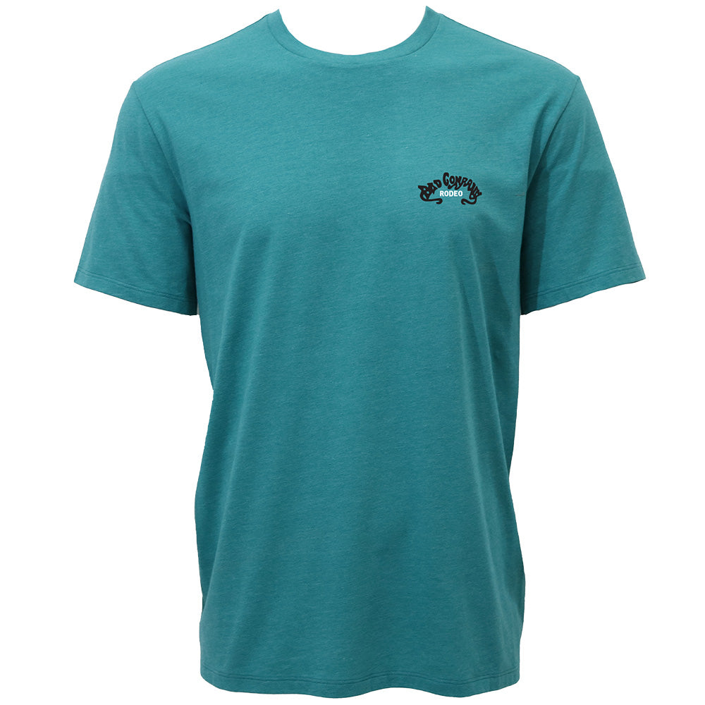 Youth Bad Company T-shirt Teal w/Black & White Skull Logo