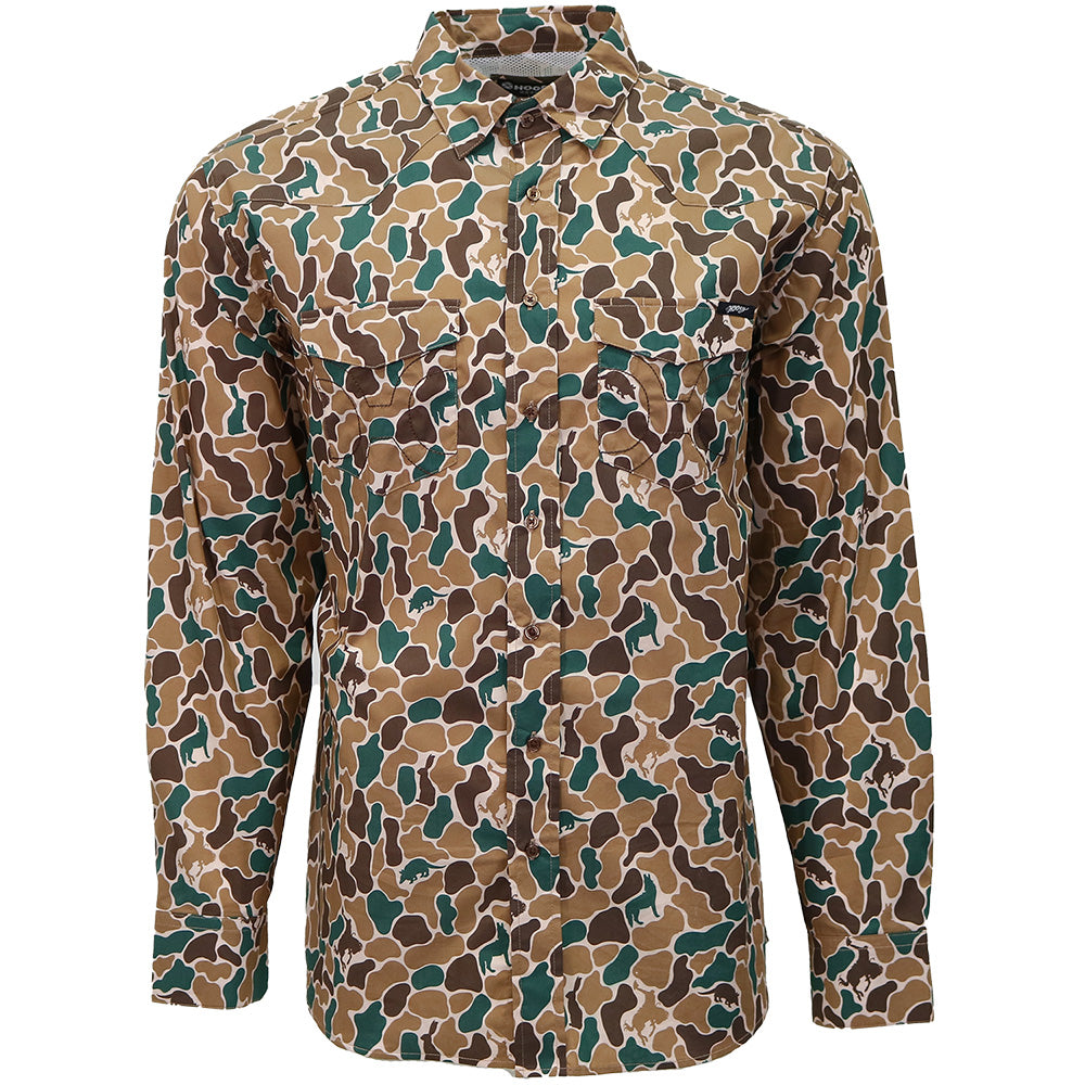 Maverick Long Sleeve Button Up Shirt Camo