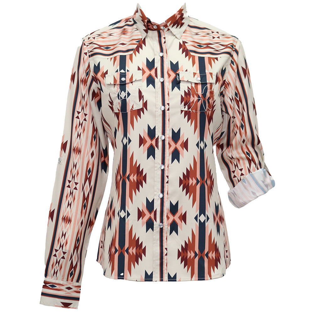 Tin Haul Women's Aztec Print Long Sleeve Snap Shirt main image 0