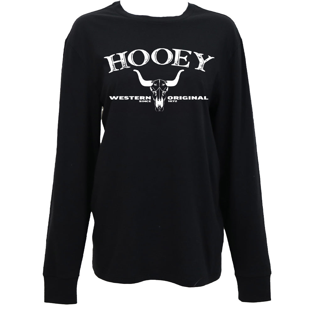 "Icon" Long Sleeve T-shirt Black w/ White Logo
