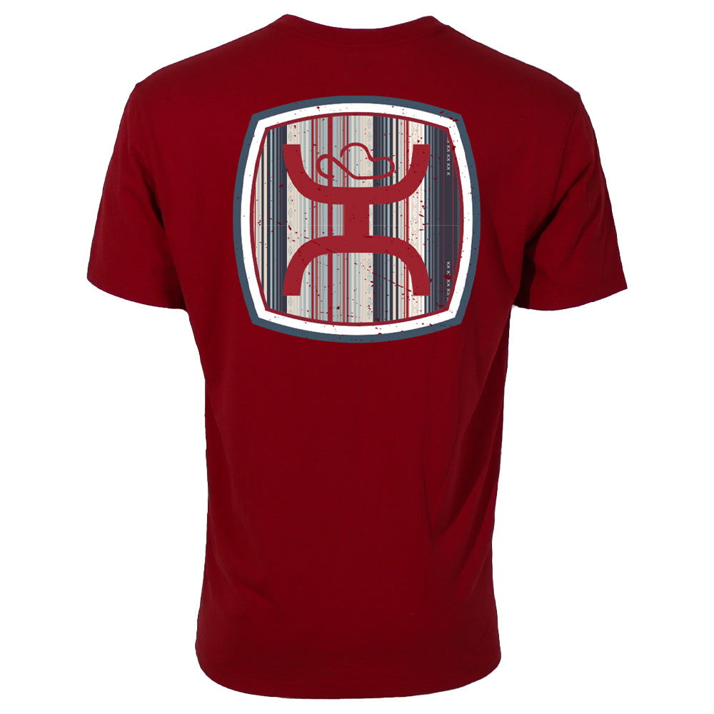 "Zenith" Red w/Multi-Color Stripes Hooey T-shirt