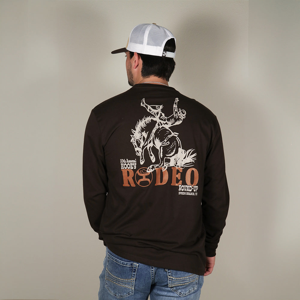 Rodeo Round-Up Long Sleeve T-shirt Dark Brown