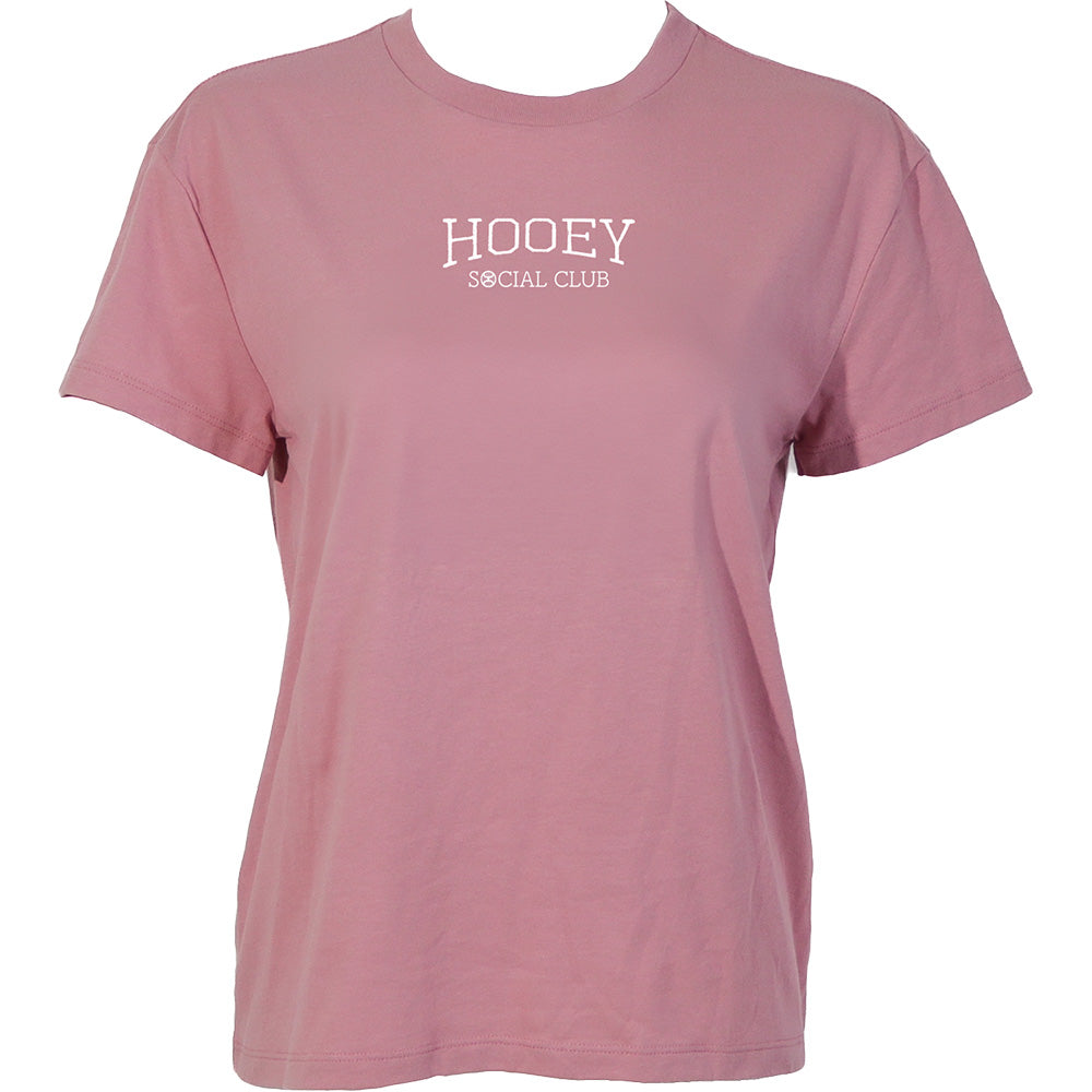 "Social Club" T-shirt Pink w/Grey & White Cactus