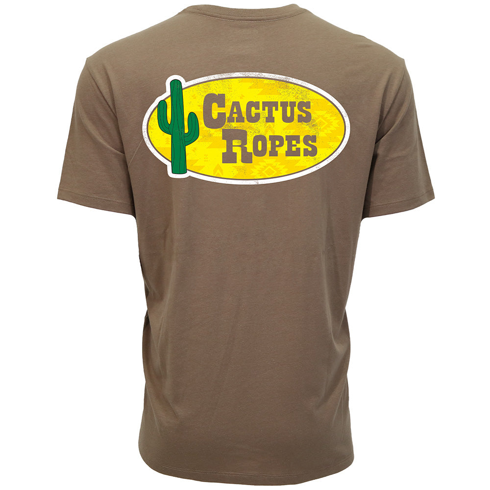 YOUTH "Cactus Ropes" Brown w/White/Green/Yellow T-shirt