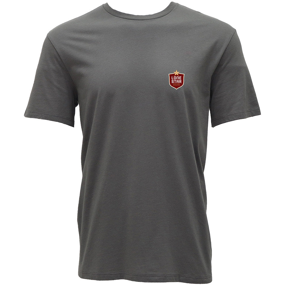 "Lone Star" Dark Grey Pocket Tee w/ Armadillo Logo on Back