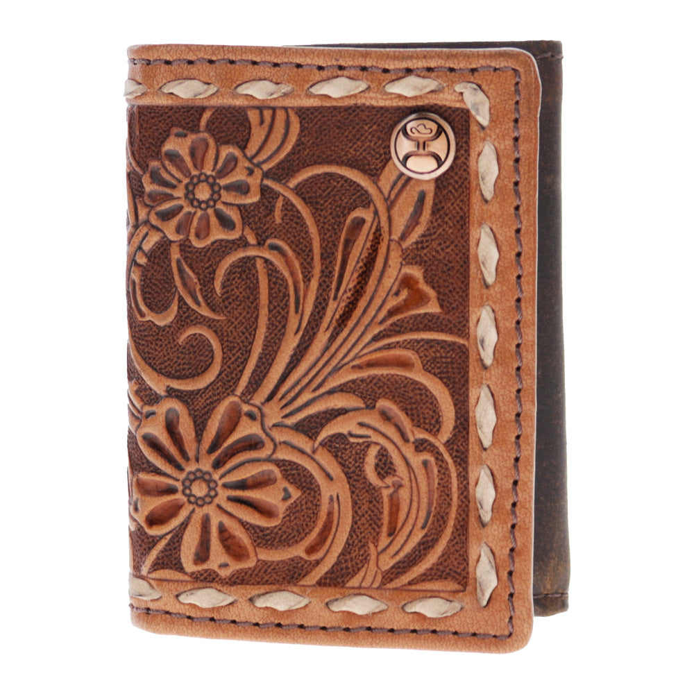 Tuff Trifold Wallet Tan/Brown Leather