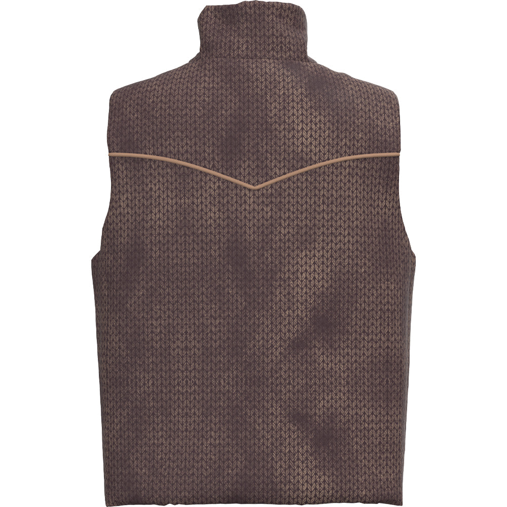 Youth Cassidy Reversible Puffer Vest Maroon/ Print