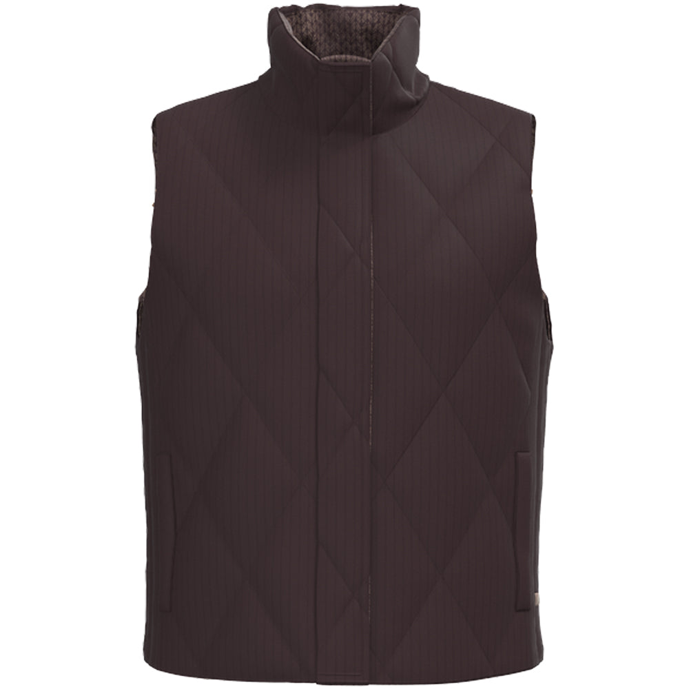 Youth Cassidy Reversible Puffer Vest Maroon/ Print