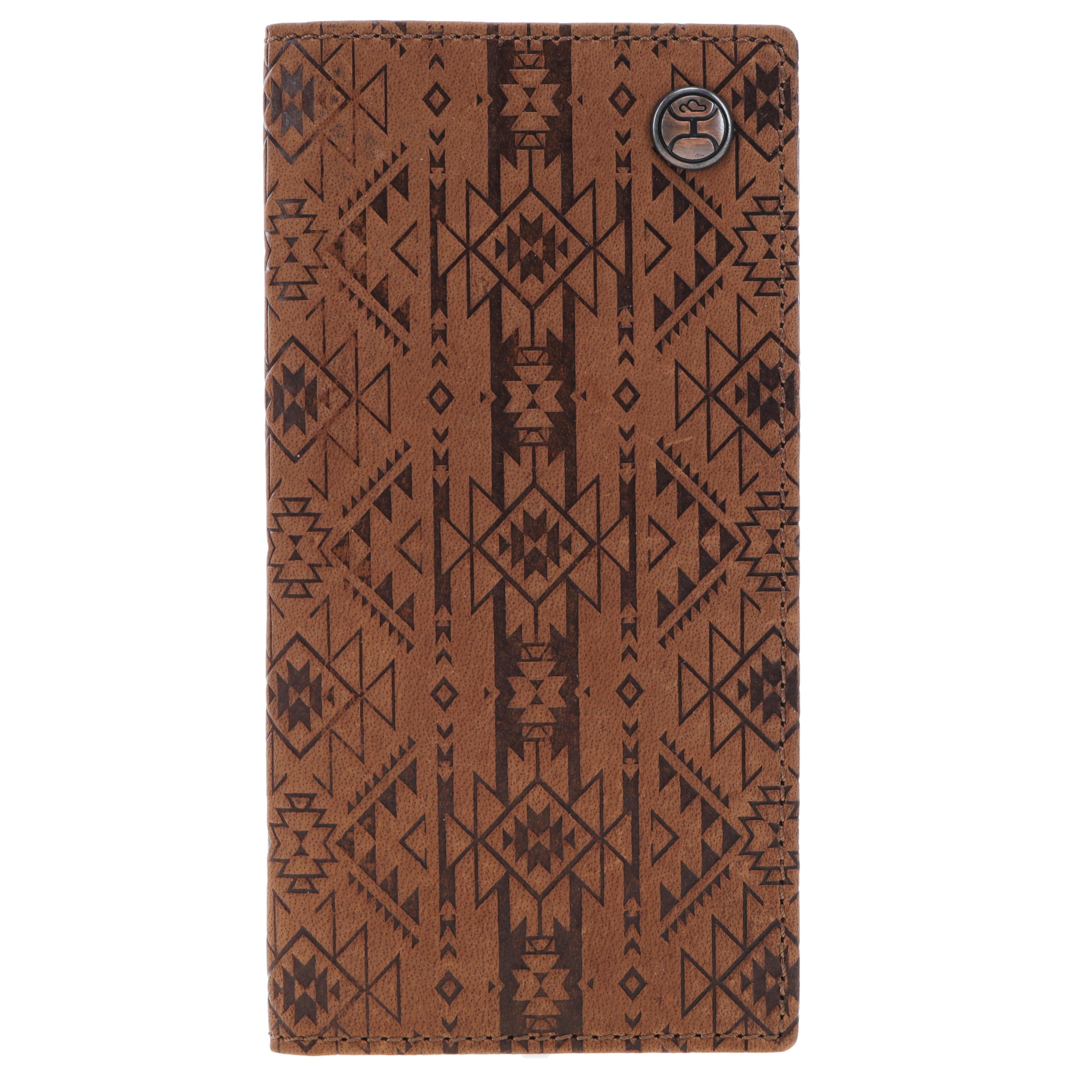 "Monterey" Rodeo Wallet Brown w/ Aztec Embossed Print