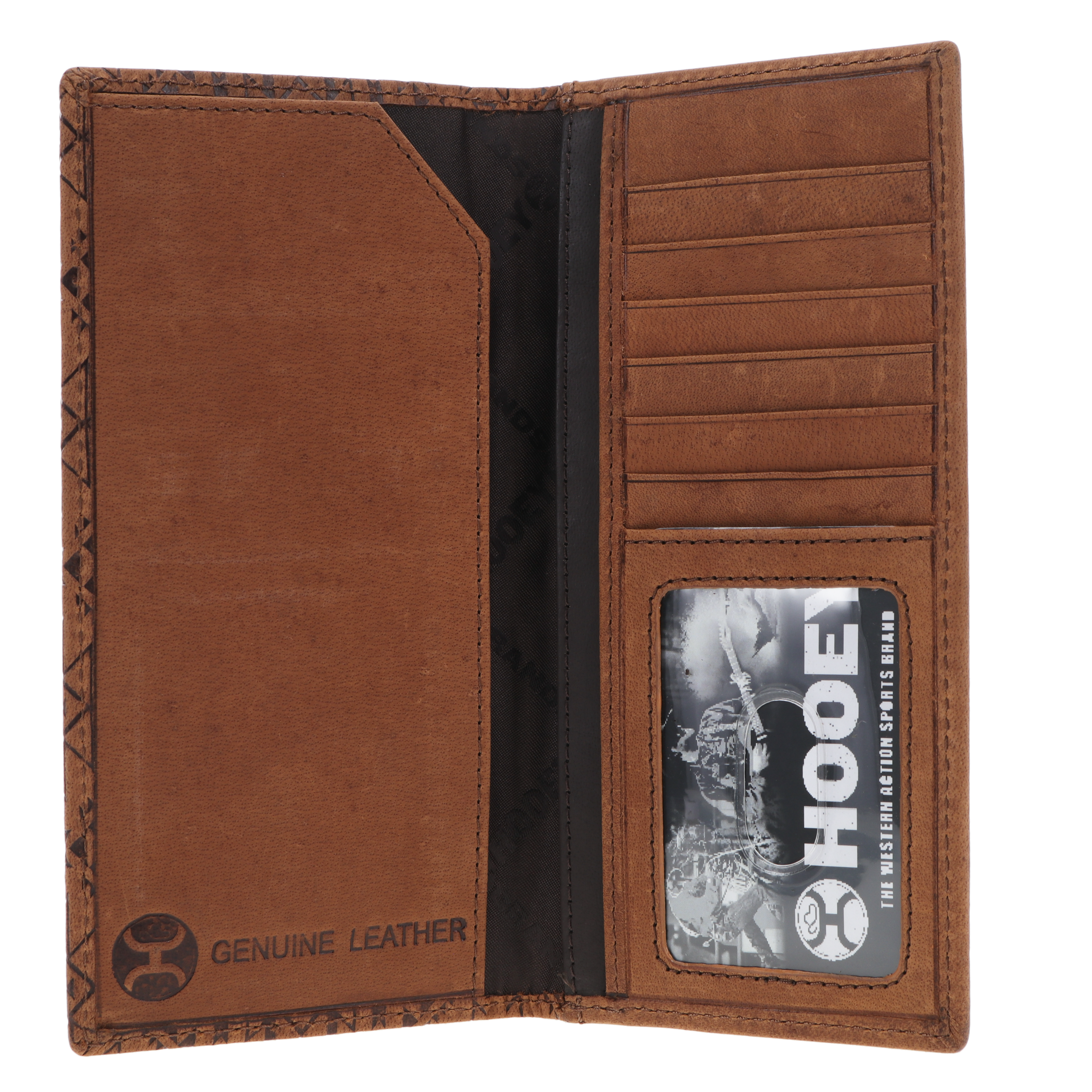 "Monterey" Rodeo Wallet Brown w/ Aztec Embossed Print