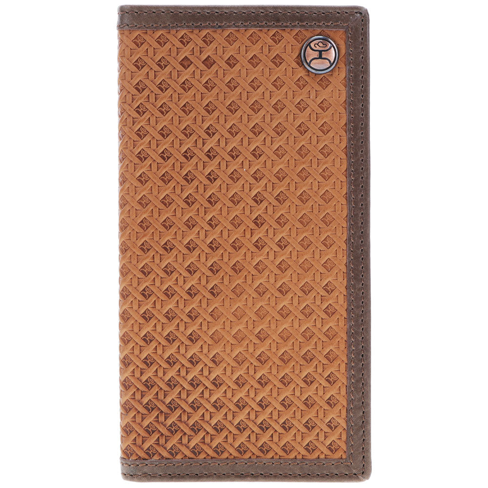 "Hands Up Basketweave" Tan & Brown Rodeo Wallet