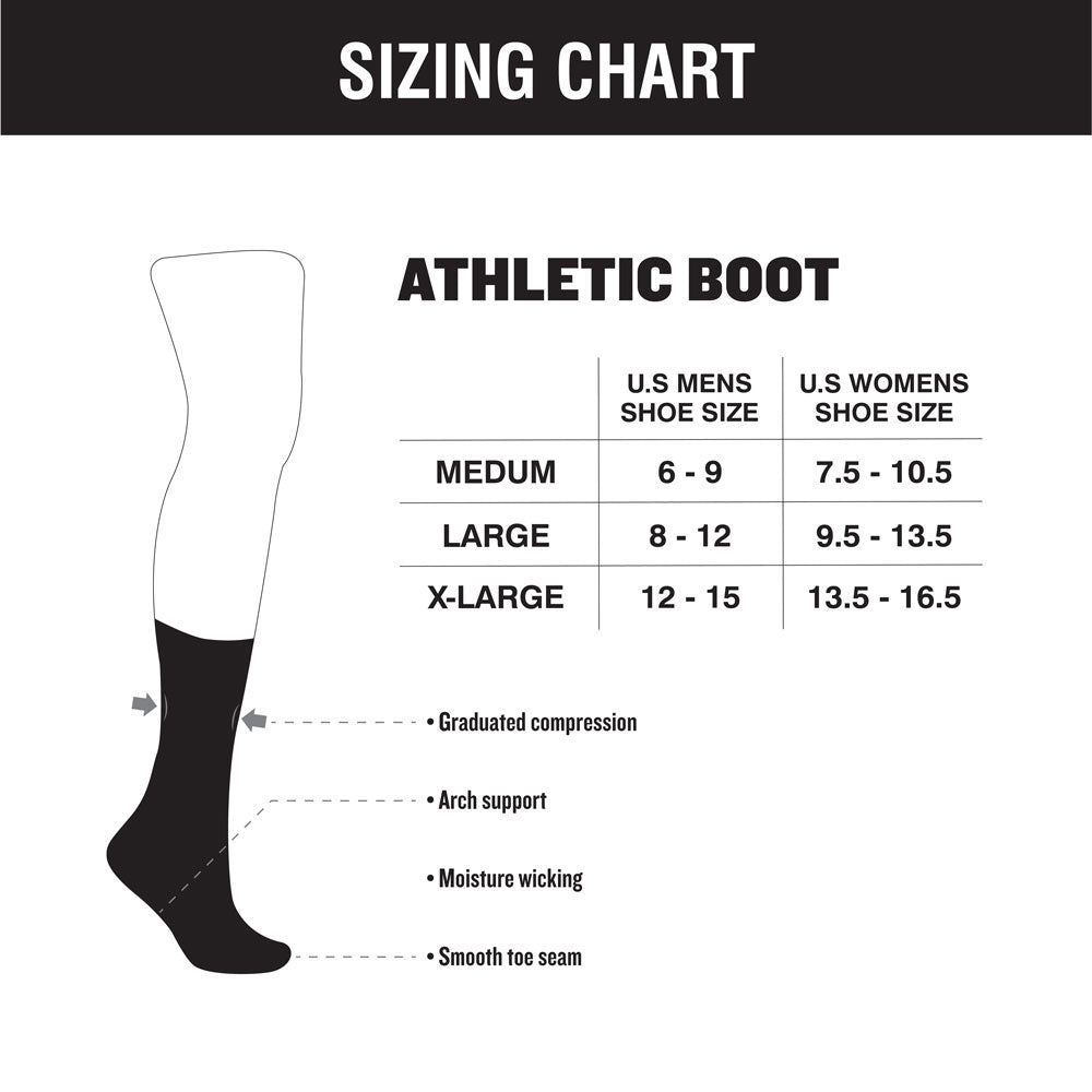 Hooey Athletic Boot Sock 2-Pack Charcoal & White