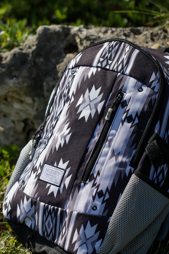 "Rockstar" Backpack Black & Grey Aztec