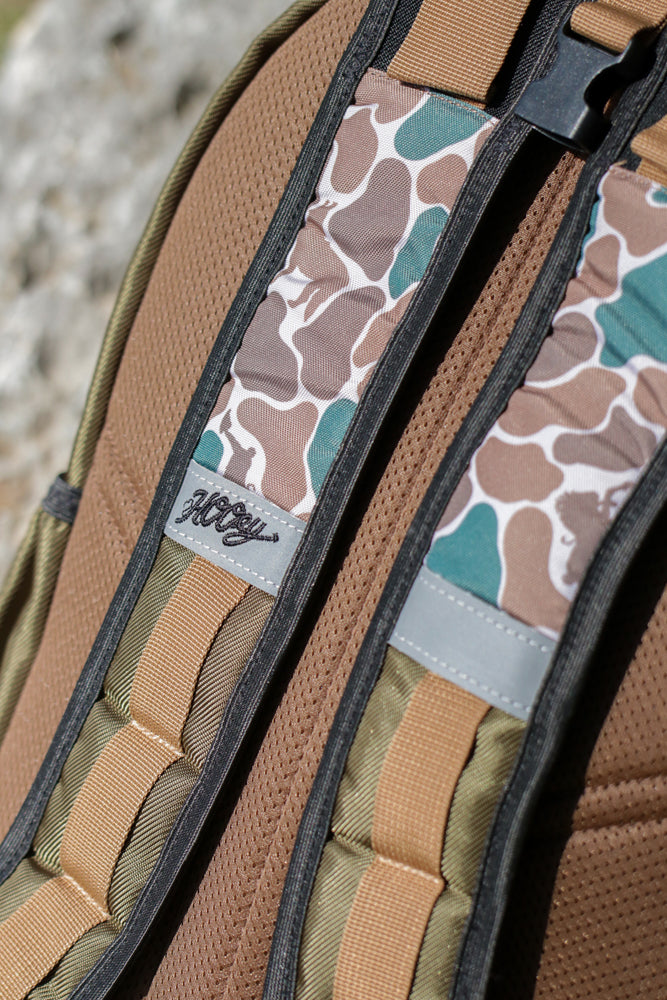 "Ox" Hooey Backpack Green & Tan w/Camo