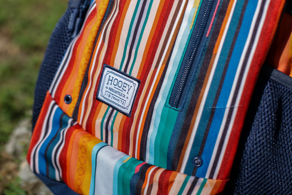 "Rockstar" Backpack Multi-color Serape/Navy