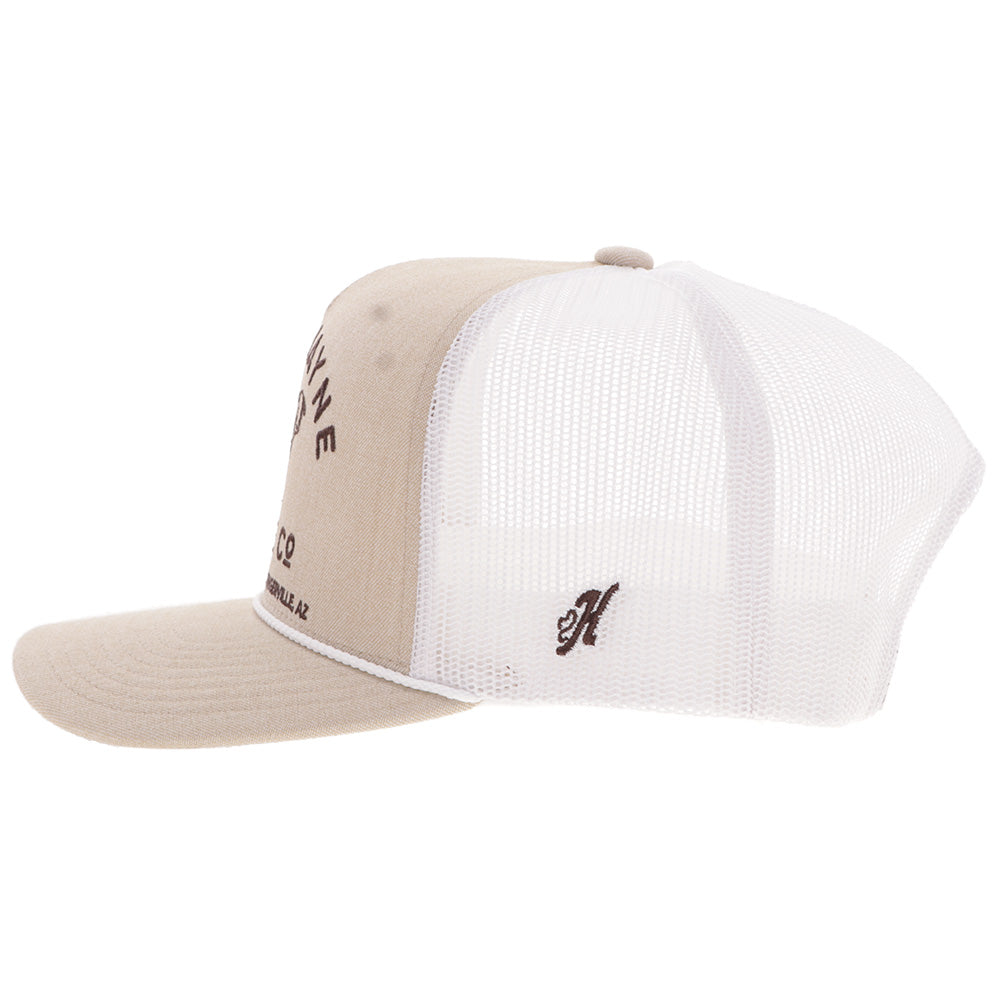 "John Wayne" Hat Tan & White w/Stitching