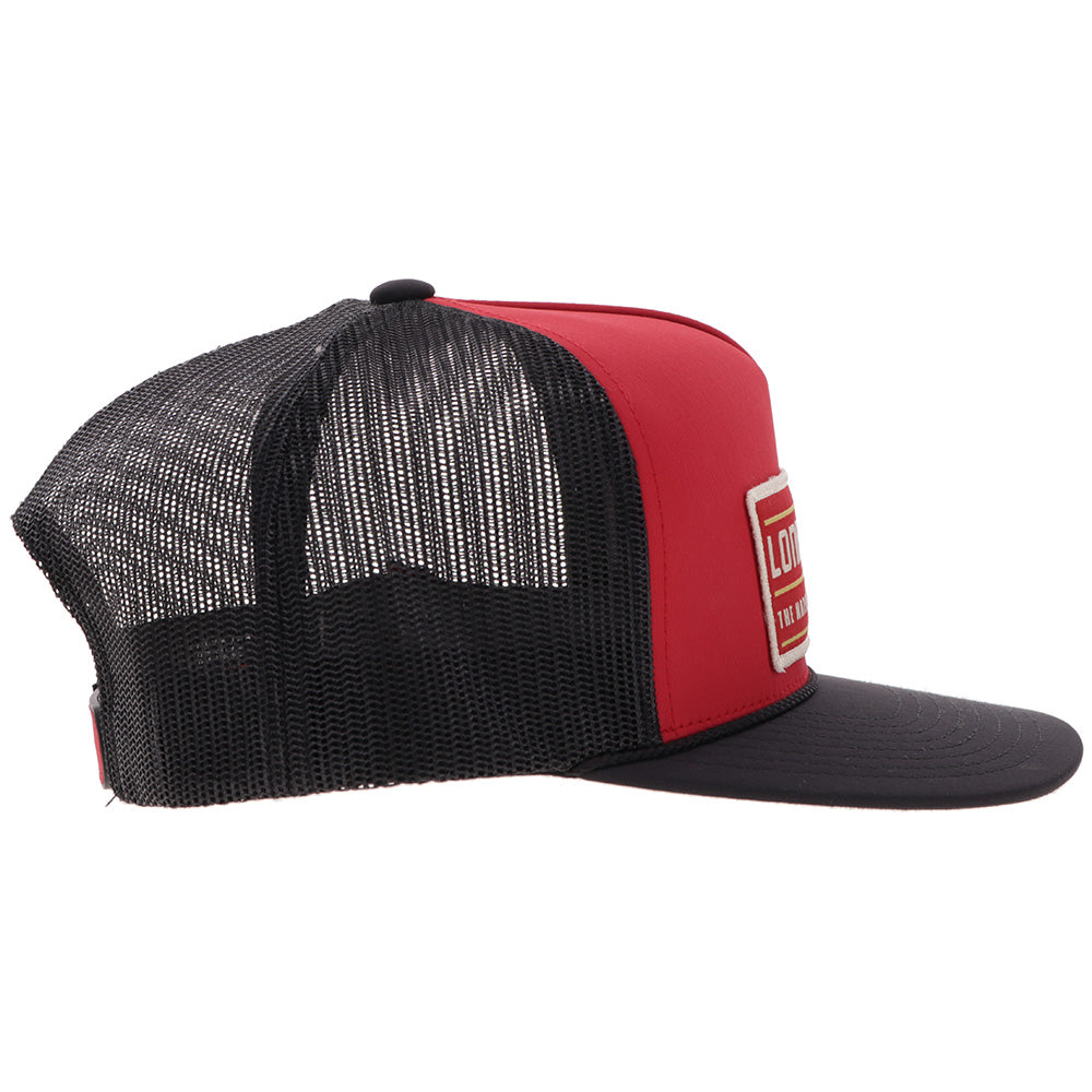 "Lone Star" Hat Red & Black w/Rectangle Patch