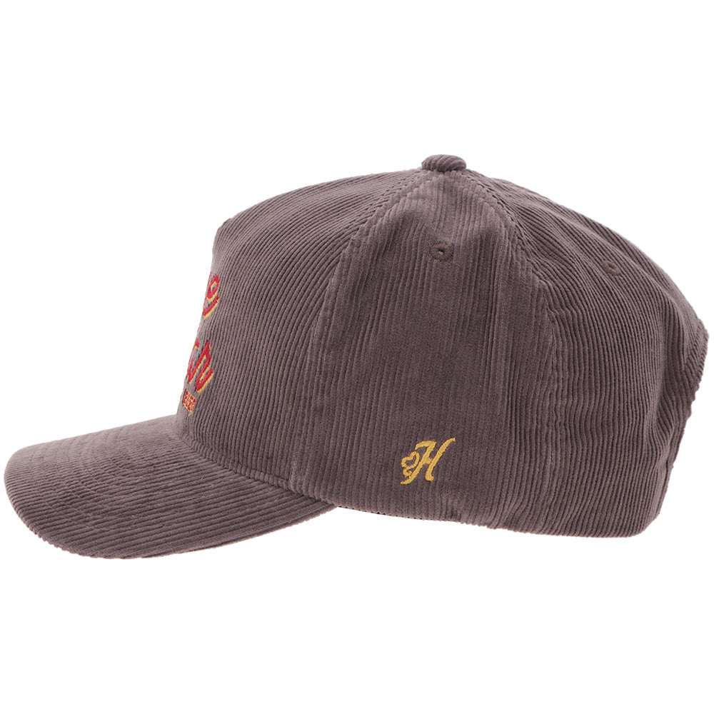 "Lone Star" Grey Corduroy w/Red/ Yellow Logo