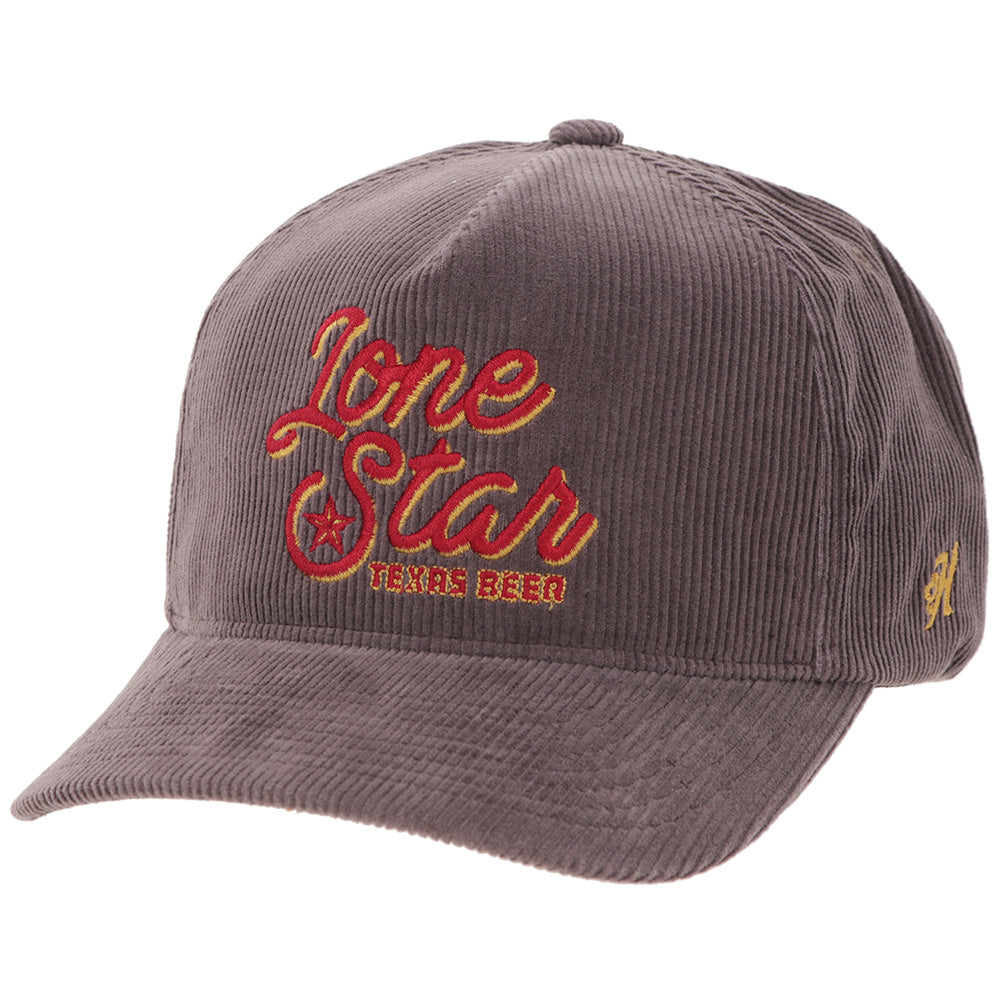 "Lone Star" Grey Corduroy w/Red/ Yellow Logo