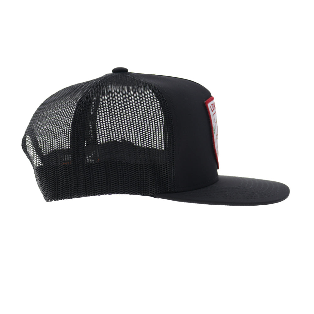 Lone Star 5-Panel Trucker Snapback Hat Black