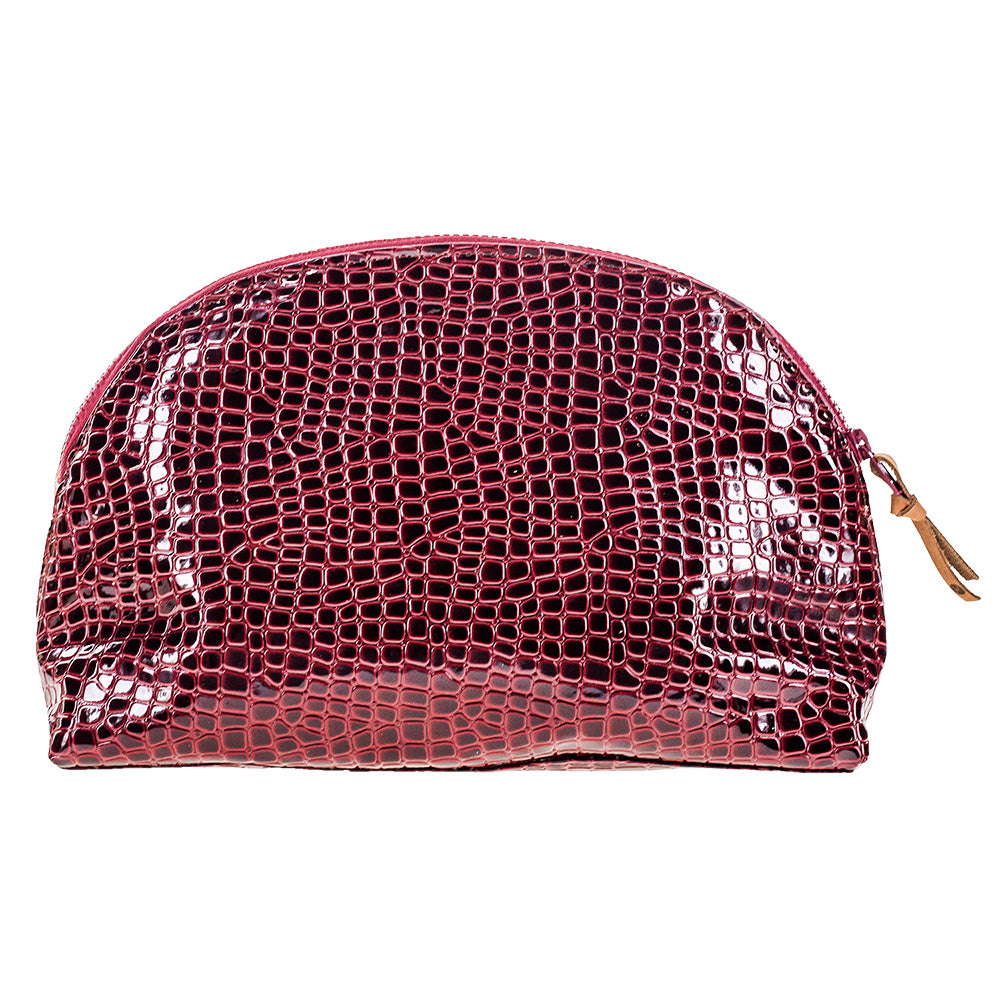 "Nomad" Pink w/ Burgundy Aztec Large Accessory Bag