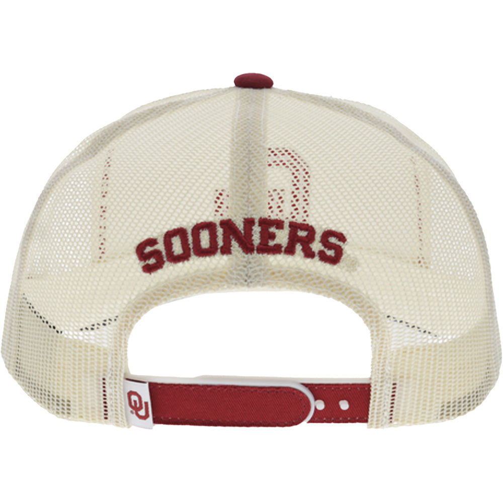 University of Oklahoma 5-Panel Trucker Snapback Hat Cream/Crimson