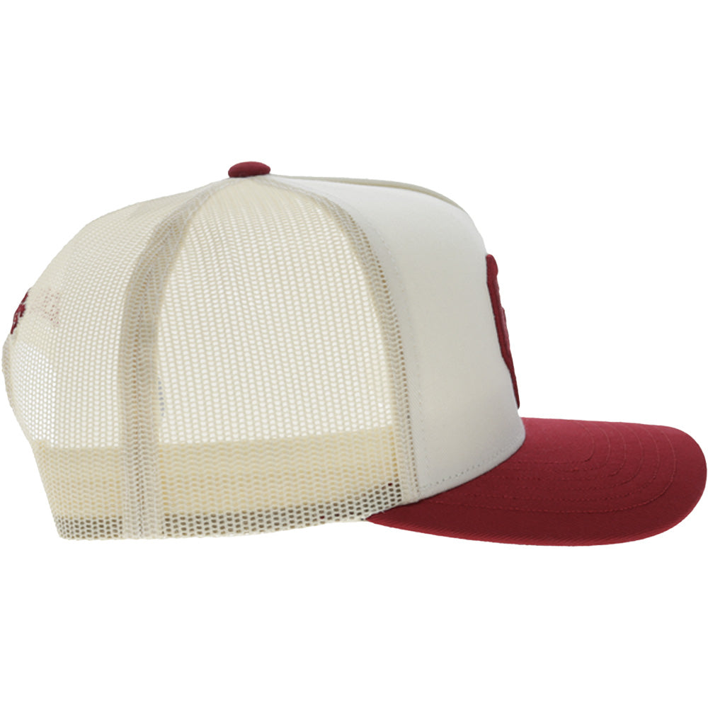 University of Oklahoma 5-Panel Trucker Snapback Hat Cream/Crimson