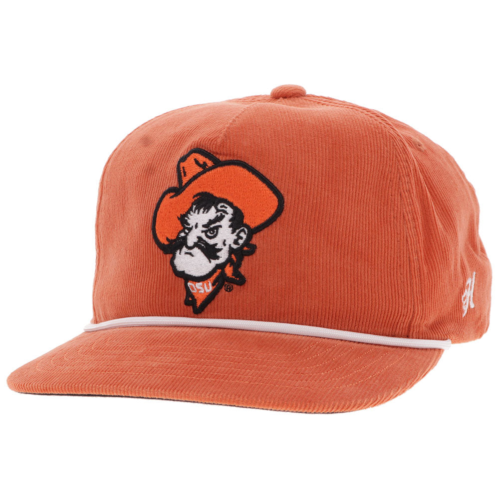 Oklahoma State University Hat Orange Corduroy w/Cowboy Logo