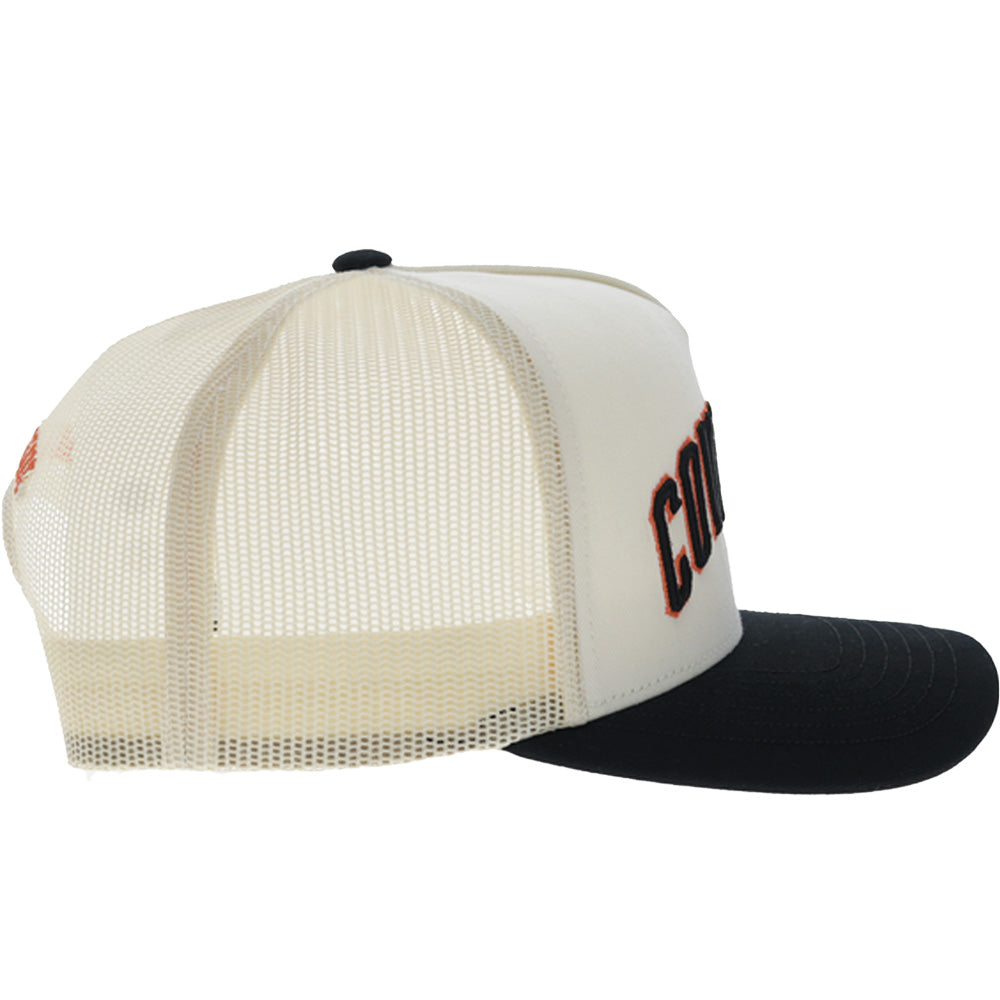 Oklahoma State 5-Panel Trucker Snapback Hat Cream/Black