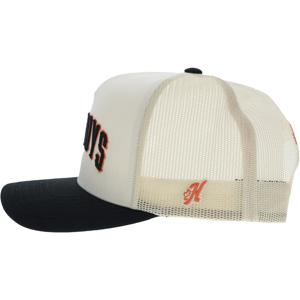 Oklahoma State 5-Panel Trucker Snapback Hat Cream/Black