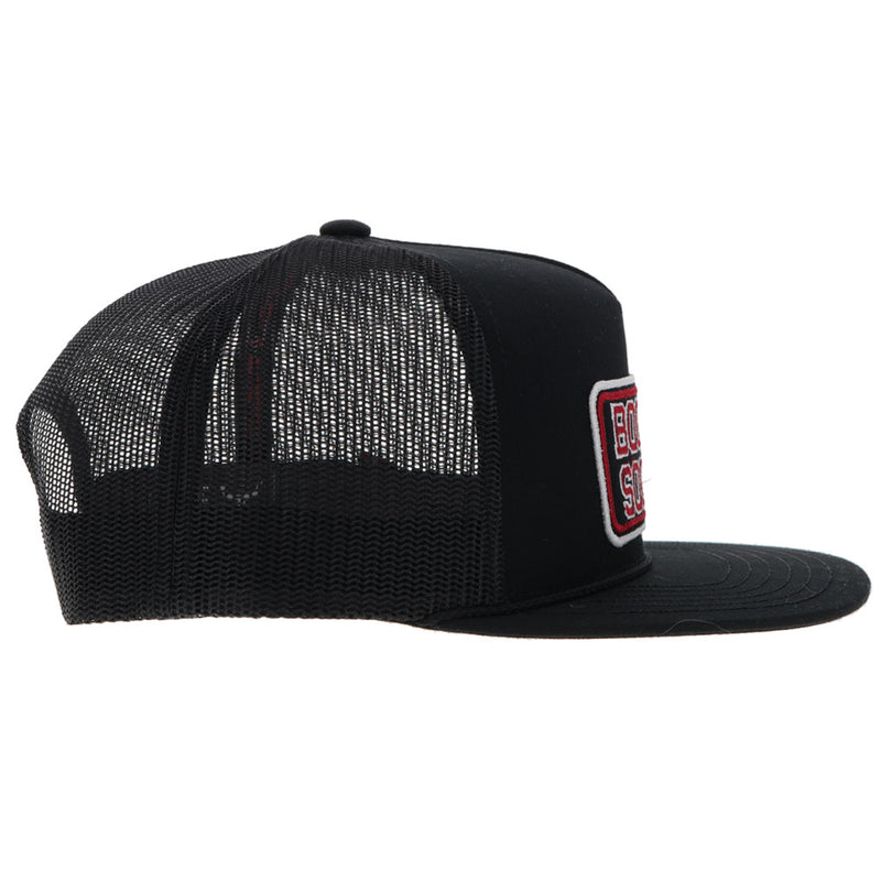 right side view of the black Boomer Sooner hat