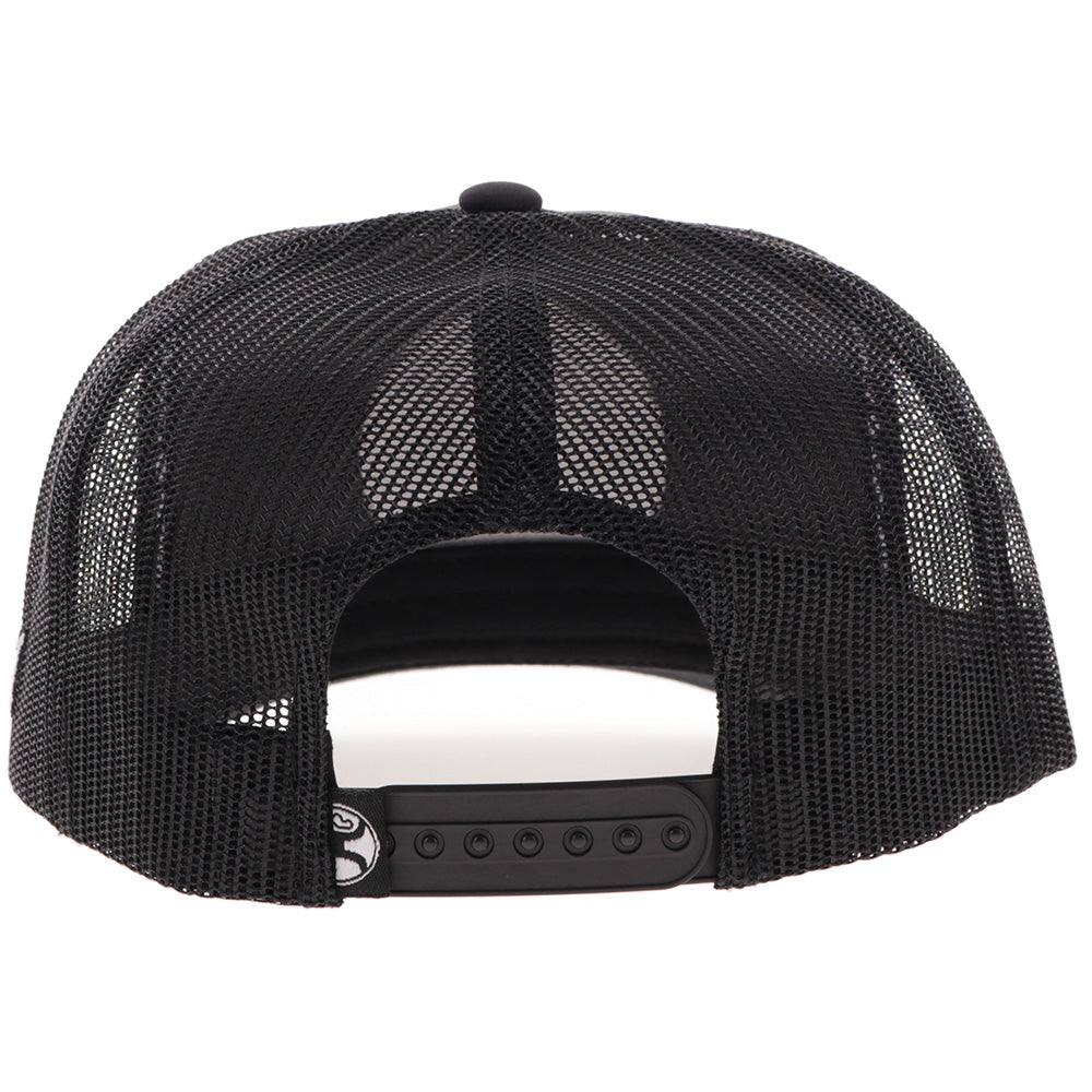 "Quanah" Hat Charcoal/Black w/Black & White Circle Patch